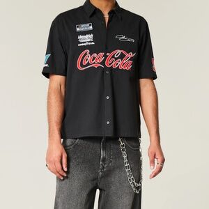 Hollister Boxy Coca-Cola Racing Graphic Shirt size Small